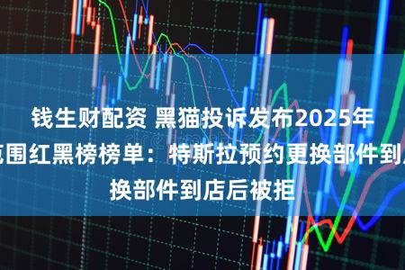 钱生财配资 黑猫投诉发布2025年度汽车范围红黑榜榜单：特斯拉预约更换部件到店后被拒