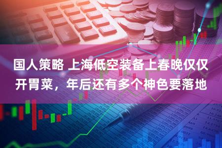 国人策略 上海低空装备上春晚仅仅开胃菜，年后还有多个神色要落地